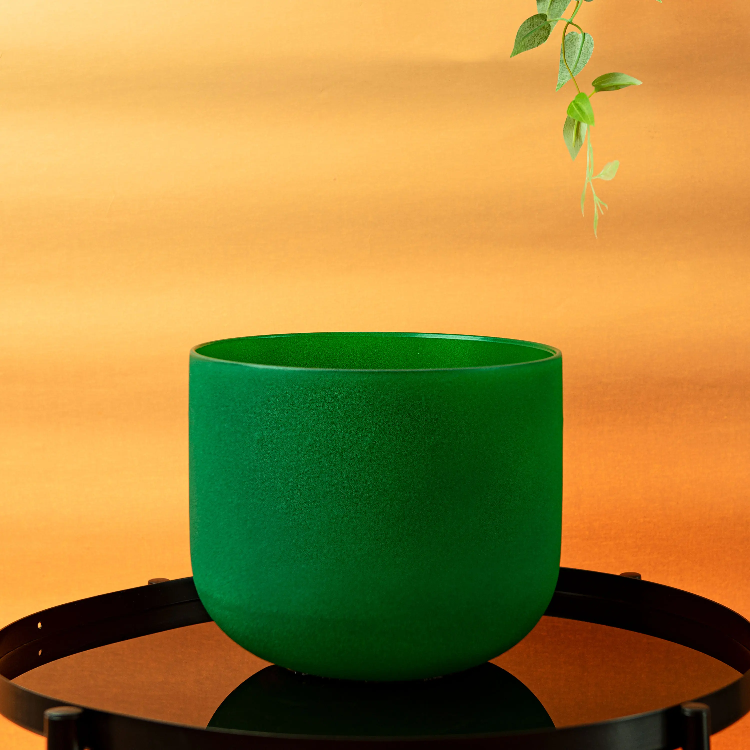 SITSANG 7 Inch Green Crystal Singing Bowl for Yoga  Relaxed and O-ring and Mallet are Included