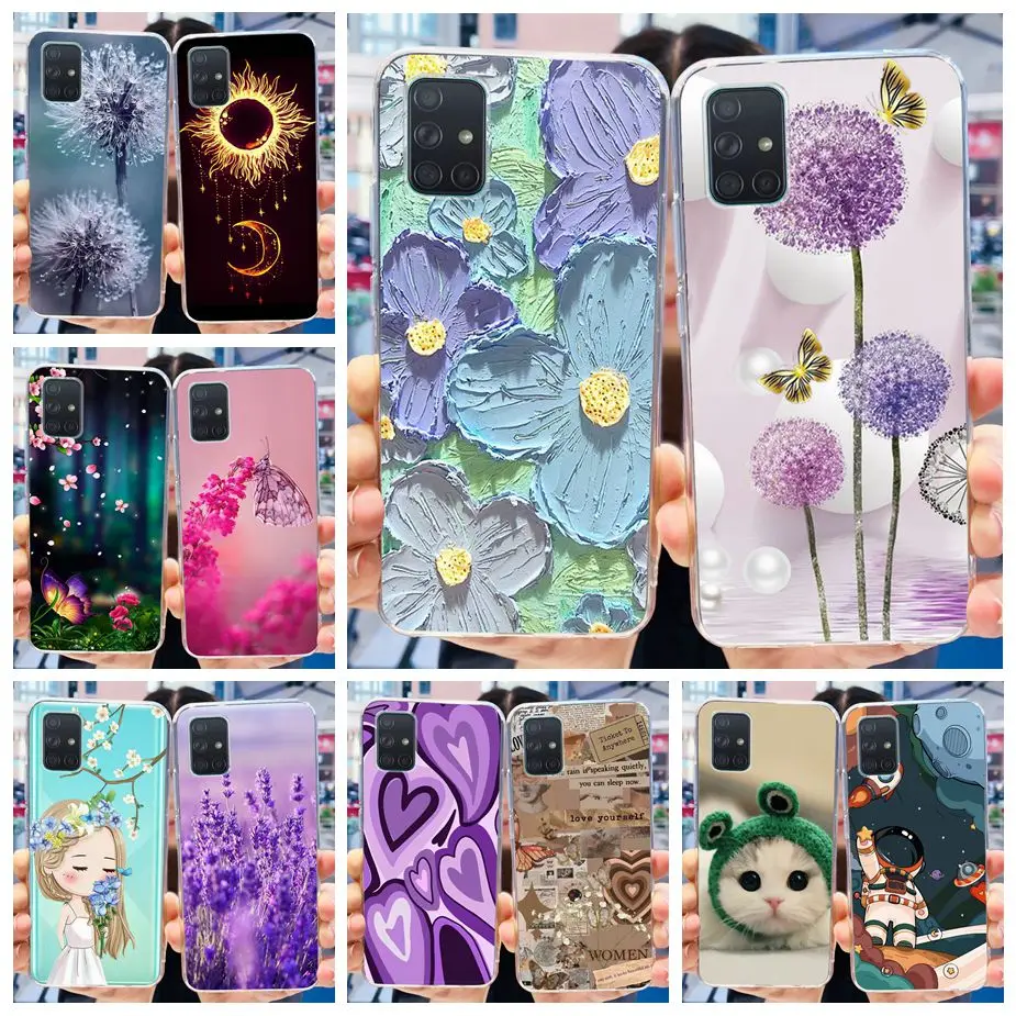 For Samsung Galaxy A51 A71 4G Case Stylish Painted Cover Soft Silicone Phone Case For Samsung Galaxy A71 A 51 A515F A715F Bumper