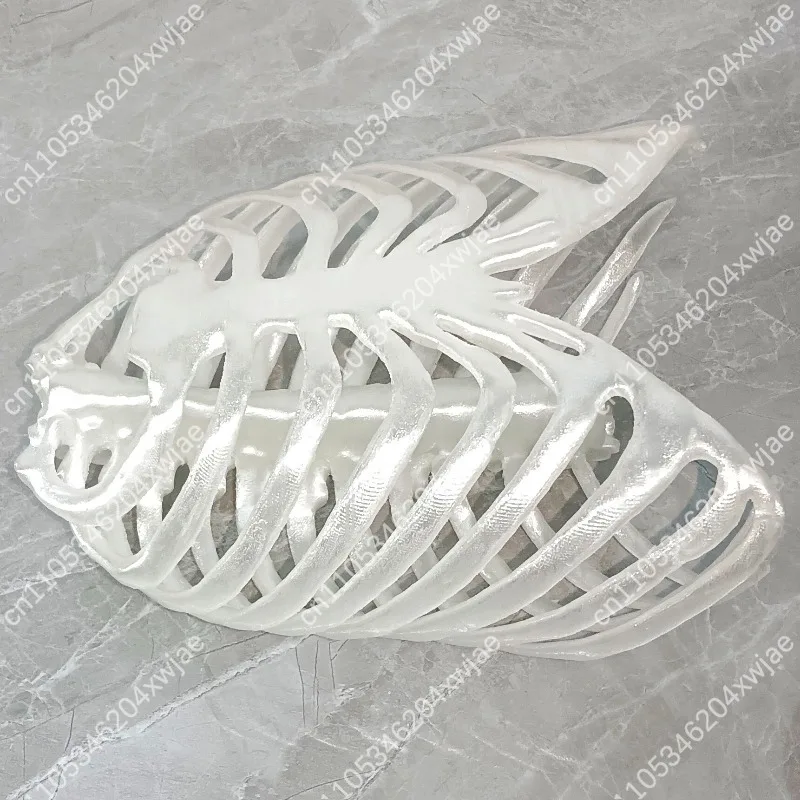 Thoracic Cage Anatomical Model 3D Printed Pressable Movable for Respiratory Rhythm Training Medical Rehabilitation Therapy
