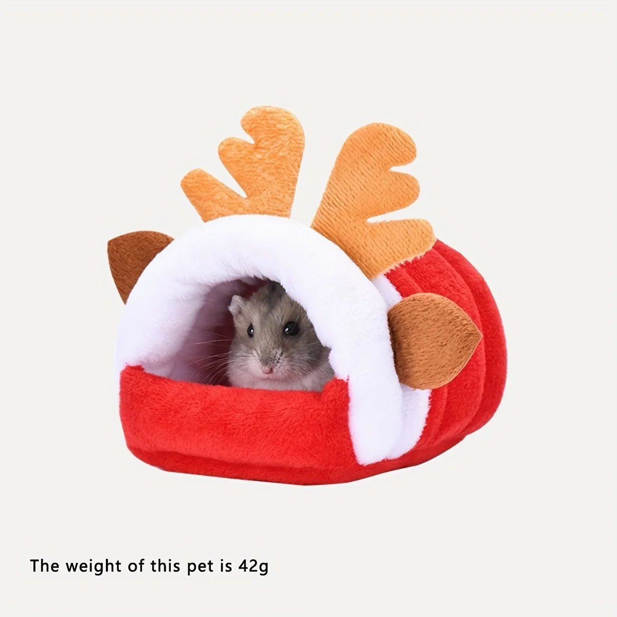 1pc-Christmas Hamster Nest, Pet Warm Nest, Sugar Glider Winter Supplies, Flower Branch Mouse, Hamster Winter Warm Nest