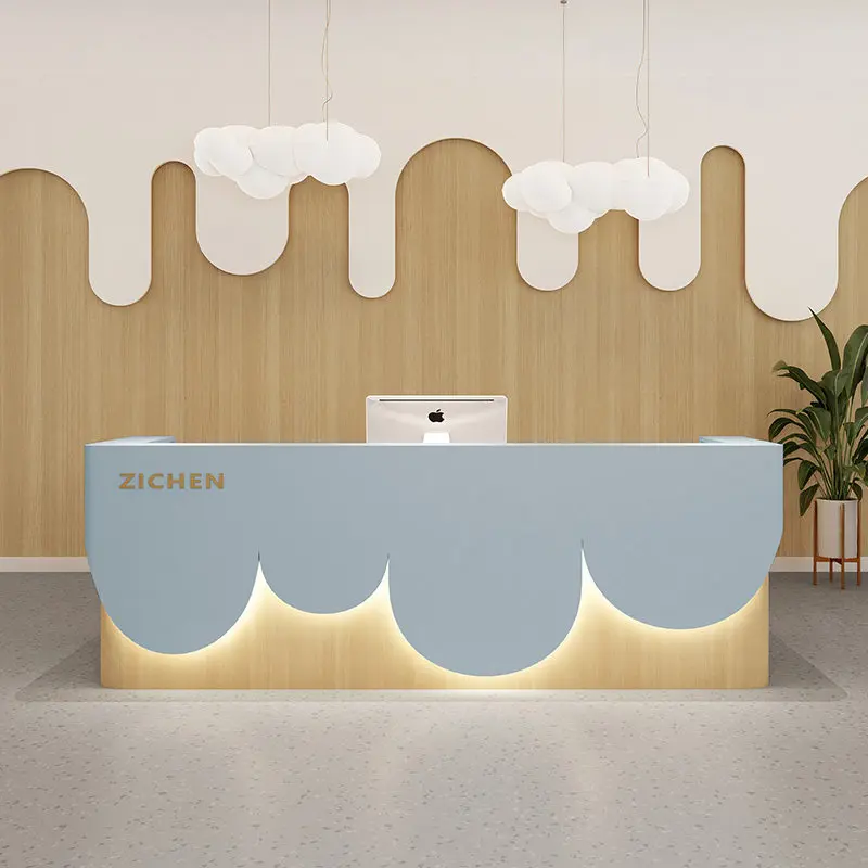 CX Simple Modern Dance Studio Reception Desk Education Bar Training Institution Store checkout page