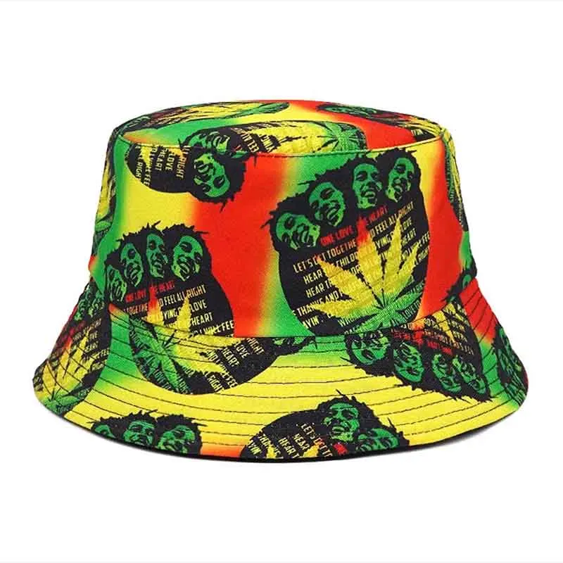 Women\'s Bucket Hats Double-sided Bandana Panama Caps Men Outdoor Sport Sun Protection Fishing Fisherman Hat Bob