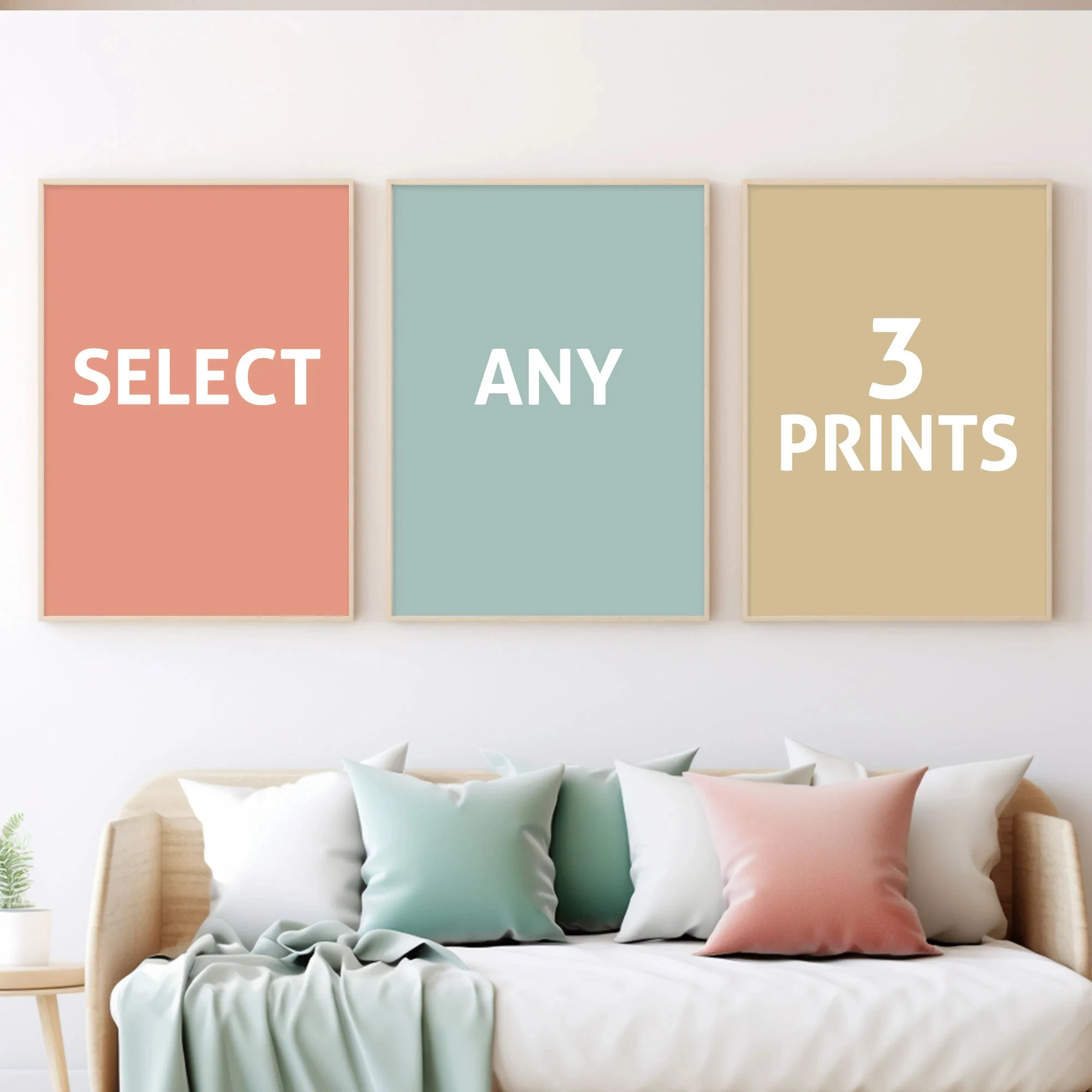 3-teiliges Set Individuelle Wandkunst Poster Leinwanddrucke Rahmenlose Fotos Geschenke für Familie, Freunde, Partner, Hochzeiten, Geburtstage Heimdekoration