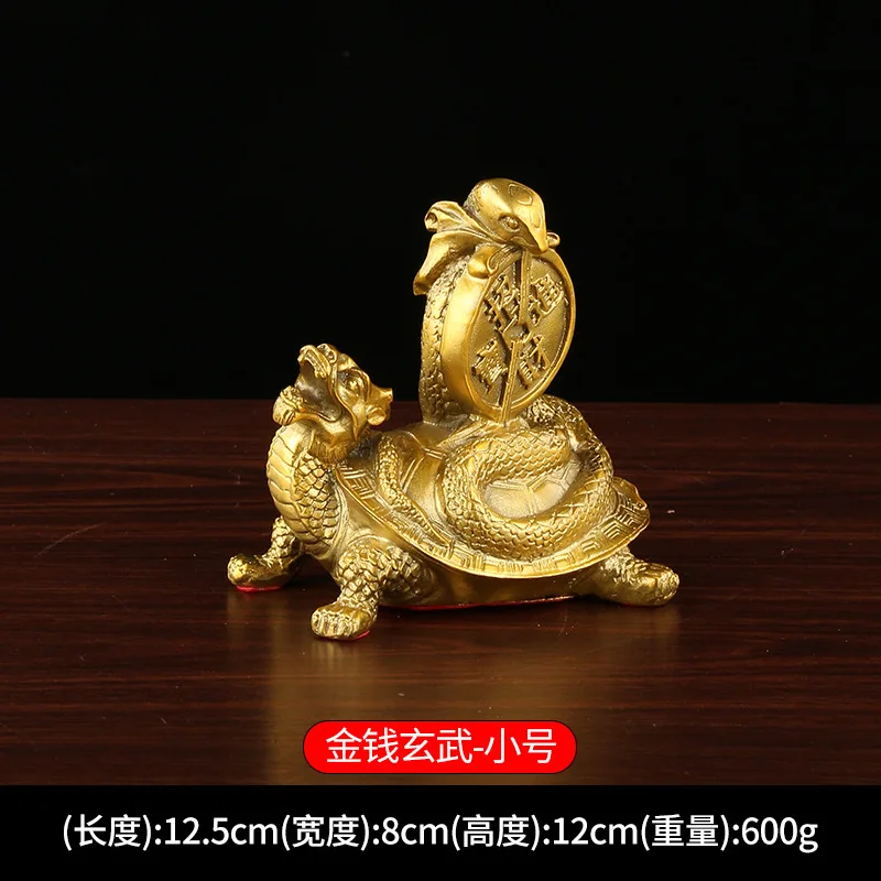 

Brass Money Ornaments Xuanwu Copper Square Beast Home Ornament Dragon Turtle Crafts Decoration Wholesale