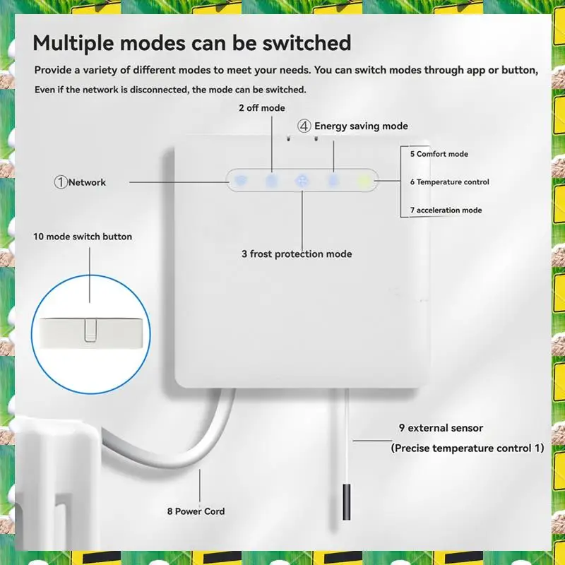 เทอร์โมสตัทอัจฉริยะ 3C Electron Smart Thermostat ZIGBEE รองรับ Ecowatt, ควบคุมระยะไกลผ่านแอป ใช้งานร่วมกับ Alexa และ Google Home, เทอร์โมสตัทอัจฉริยะ