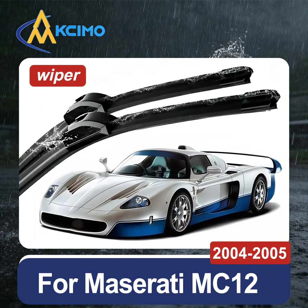 Windshield Wiper Set (1 Pair) For Maserati MC12 M144S 2004-2005 Replacement All-Weather Rubber Front Wiper Blades Exact Fit