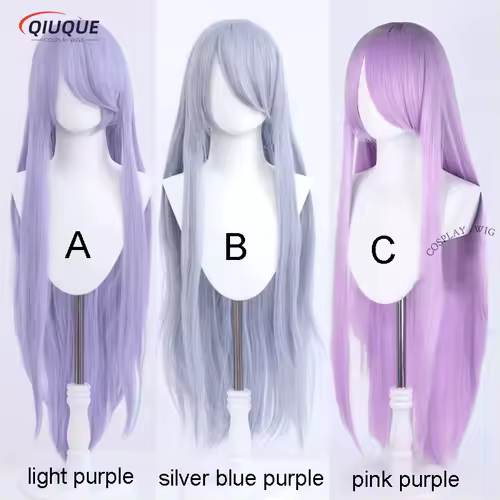 80 Colors 100cm Long Straight Cosplay Wig Anime Compatible Universal Omopinenet Heat Resistant Synthetic Hair Wigs + Wig Cap - Image 26