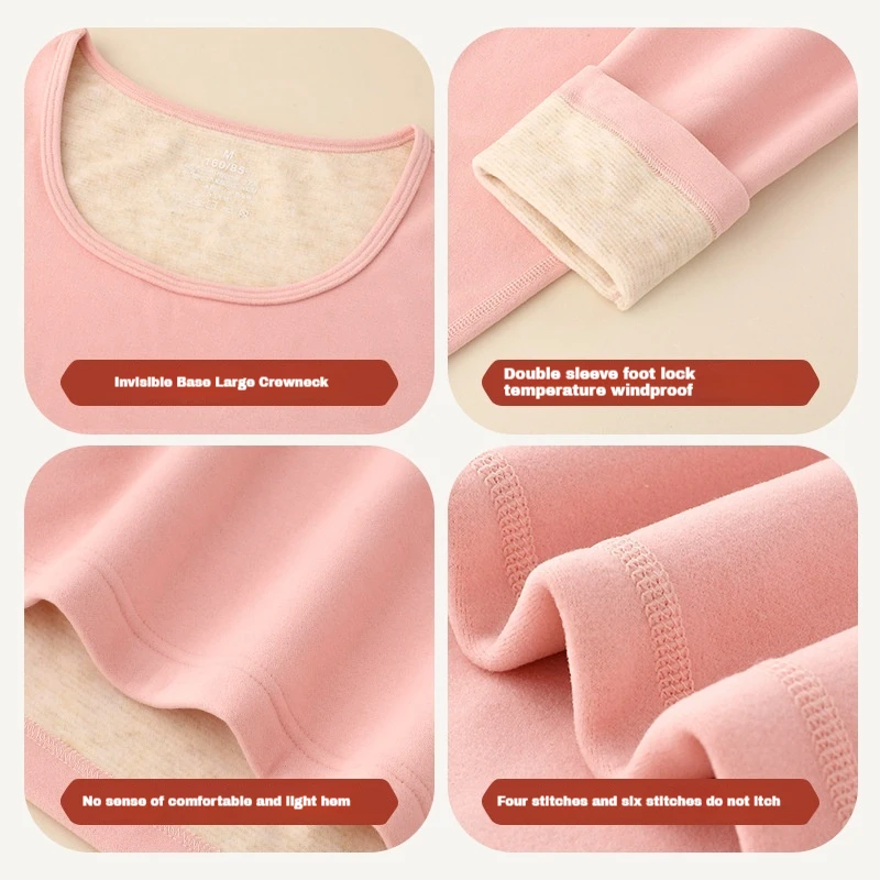 De Velvet Thermal Underwear Cashmere Silk Men and Women Thickened and Padded Set of Autumn Clothes and Pants Heat Winter
