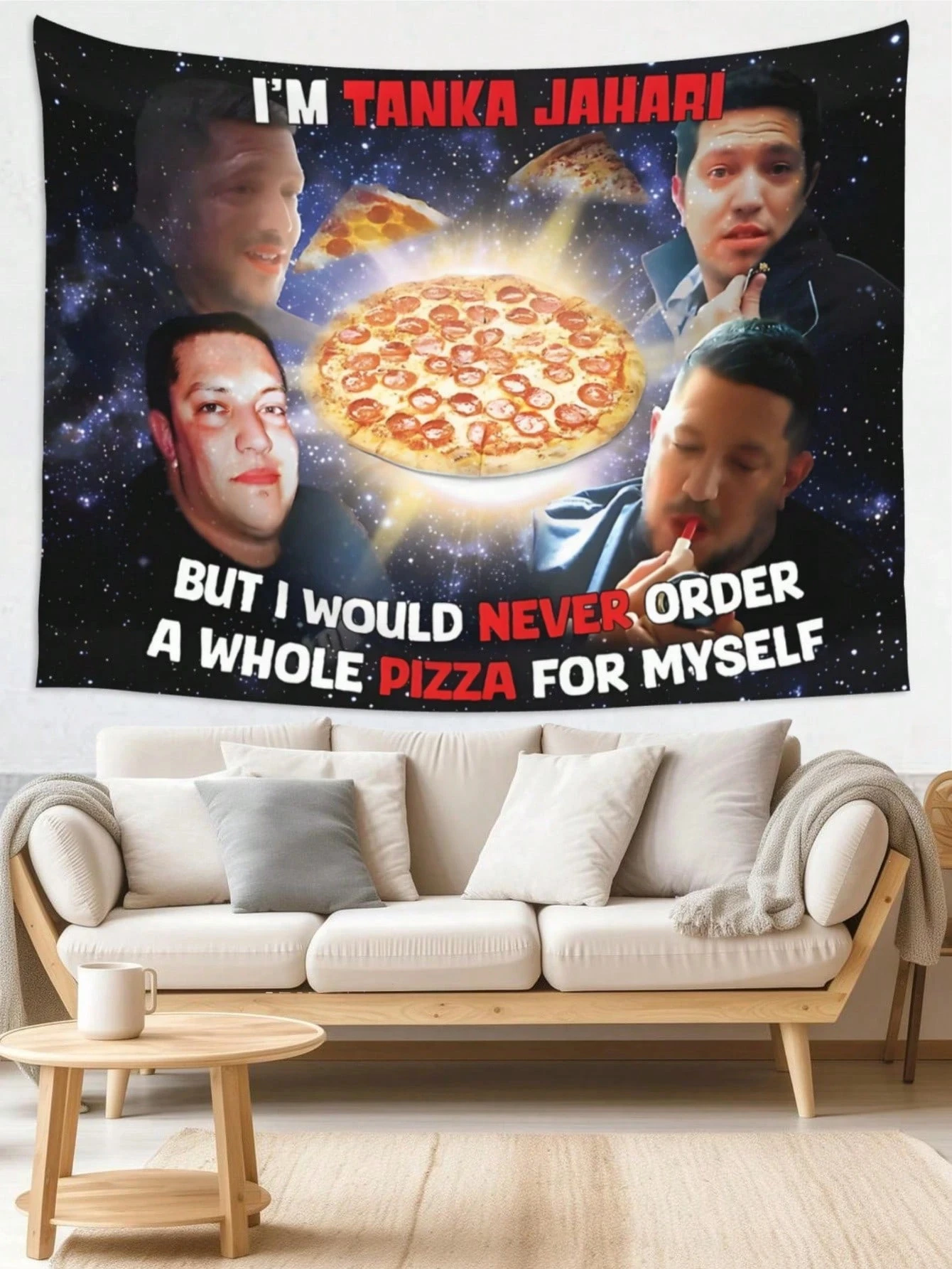 Tapiz con cita divertida, Sal Vulcano, colgante de pared, soy Tanka Jahaai, tapiz divertido, tela de pared Hippie, artículos de decoración de habitación, 1 ud.