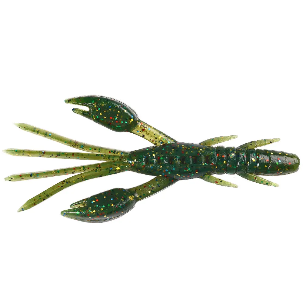 2pcs Big Swing Hammer 4WD Shrimp Soft Bait Fishing Lure Realistic Fish Shape 4 Colors Artificial Bait for Bass Carp Freshwater