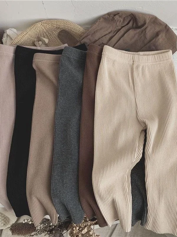 

Осенний комплект для девочек: модные брюки и топ, стильный детский костюм в корейском стиле, бархатные эластичные полоски, чистый хлопок.