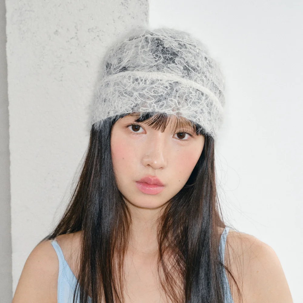 Retro Bridal Lace Hat Exquisite Soft Frayed Edge Hollow Top Hat Elegant Versatile Style Lace Floral Beanie Hat
