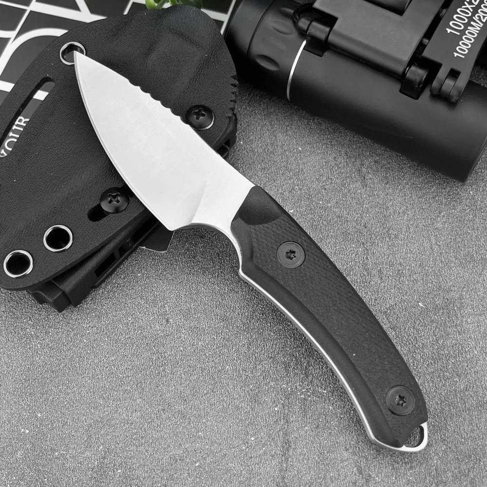 

Новый маленький нож с фиксированным лезвием 662 с ножнами, лезвие 5Cr13Mov, нейлоновая ручка из волокна, инструмент для выживания в кемпинге, нож для резки на открытом воздухе