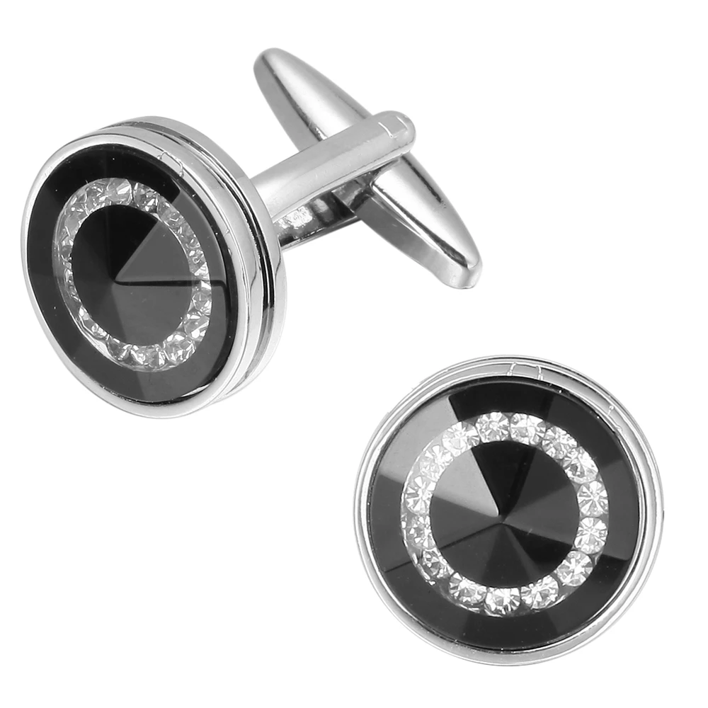 High Quality Crystal Cufflinks Shirt Cufflinks Gifts for Friends Luxury Cuff Links Whoelsale Men\'s Jewelry Gifts