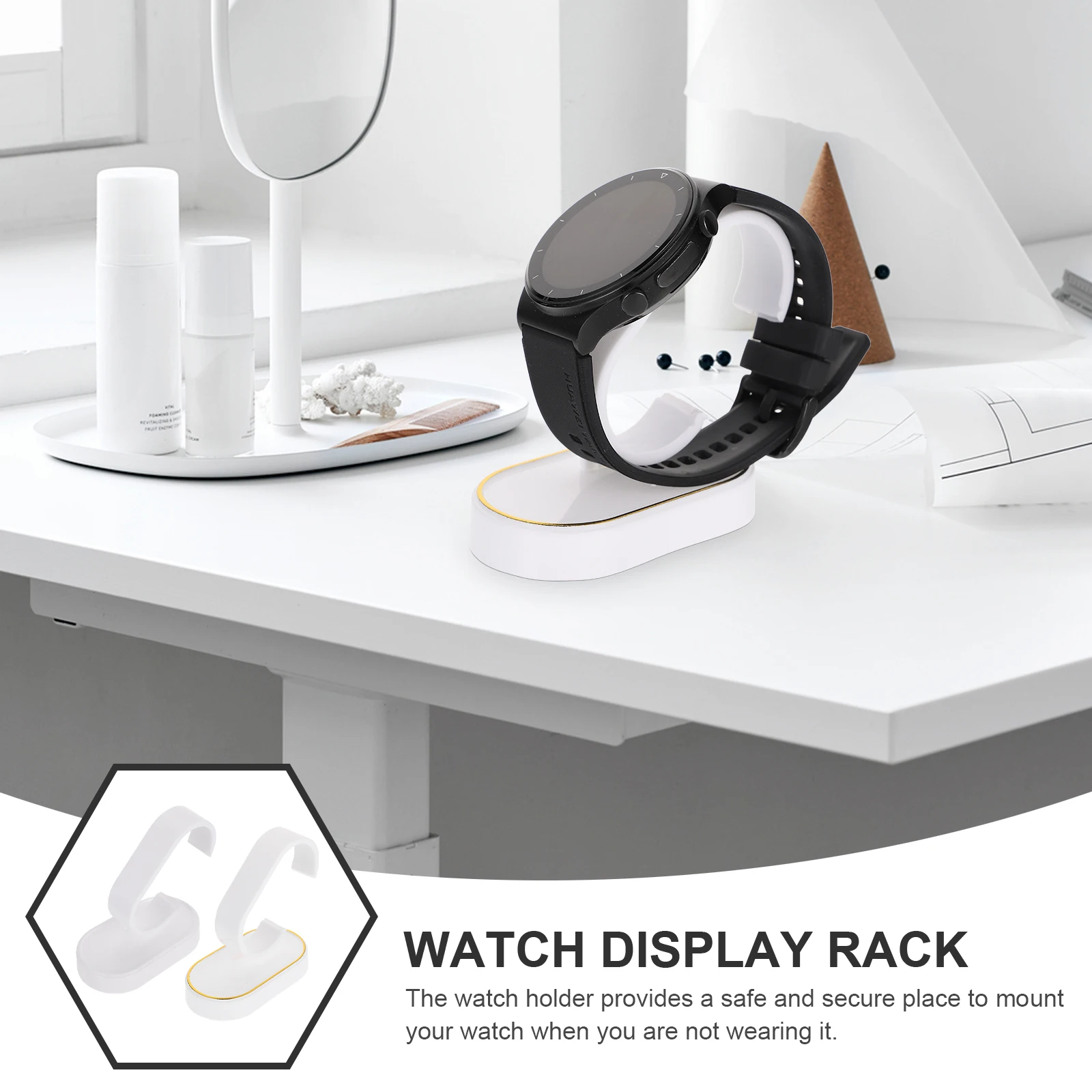 

8pcs Watch Display shaped Jewelry Rack Holder Plastic Fashion Bracelets Mount Durable Showcase Accessory