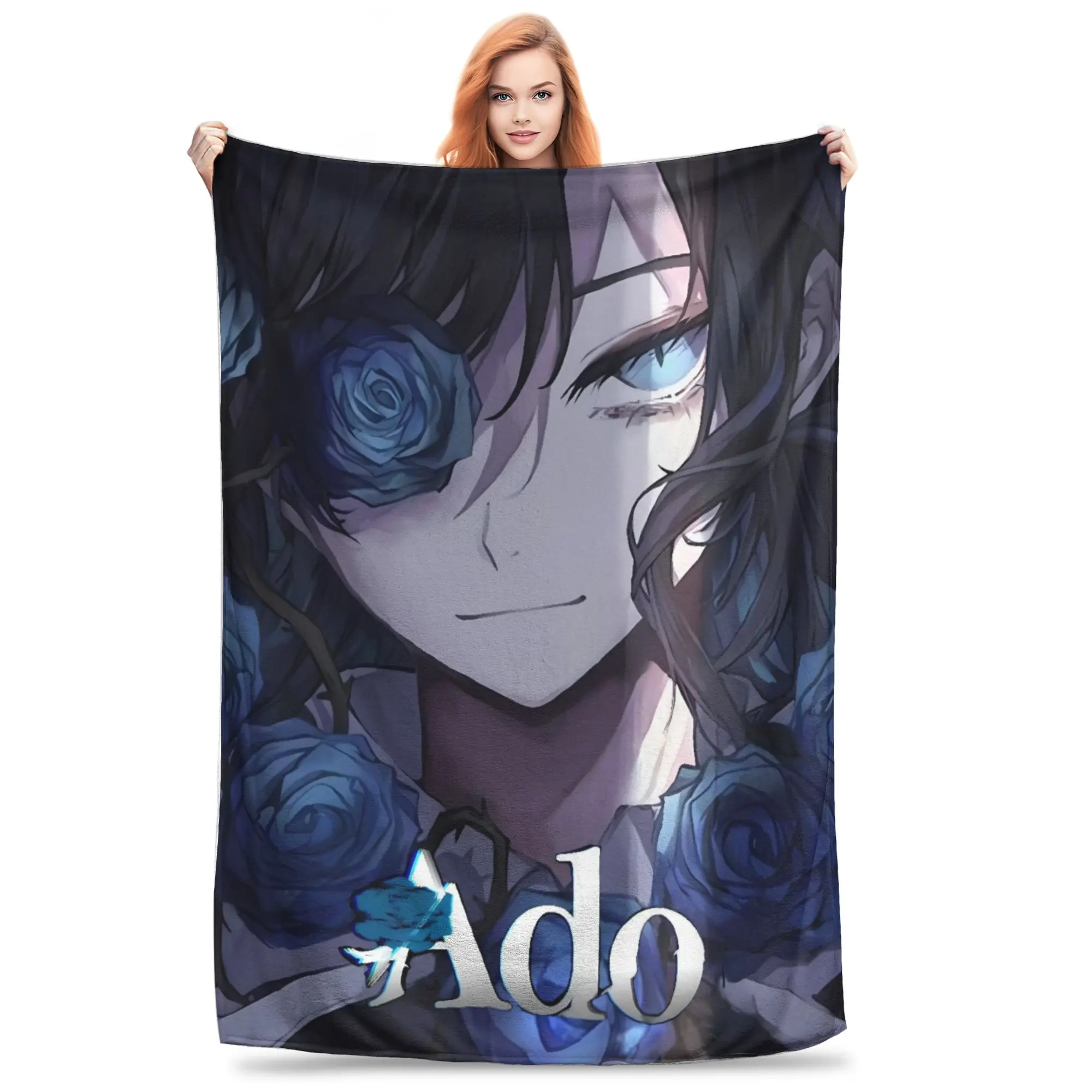 Ado WORLD TOUR 2025 Hibana  Plush Blankets Kids  Flannel Bedding Throws For Living Room Warm Custom DIY Quality Bedspread