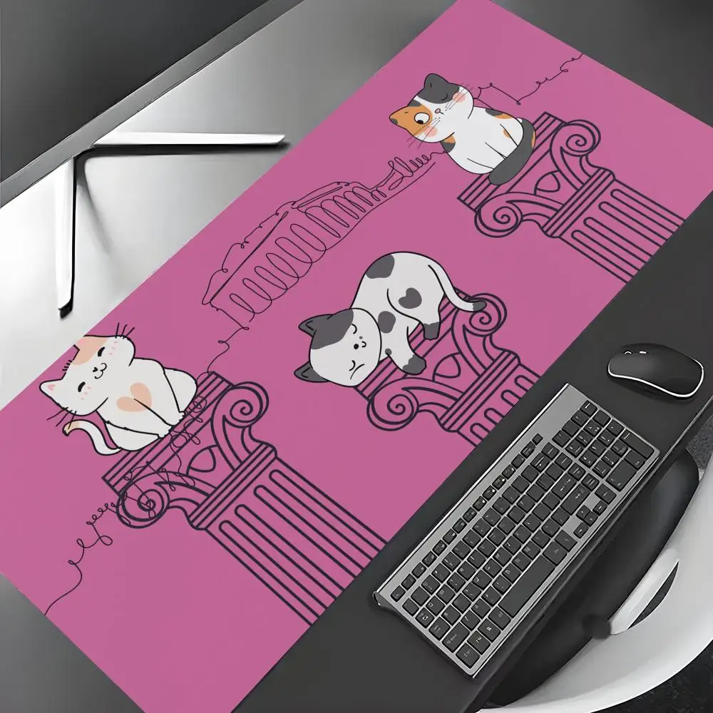 

Funny cat design anime Mouse Pad Desk Mat Gaming mat gamer pc accessories rubber anti-slip keypad expansion mousepad office pad