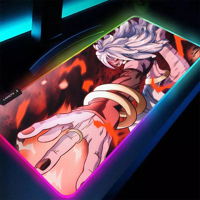 RGB Mouse Pad D-Dragon Ball Large xxl Desk mat Computer keyboard LED Office Laptop gaming accessories carpet Backlight mousepad
