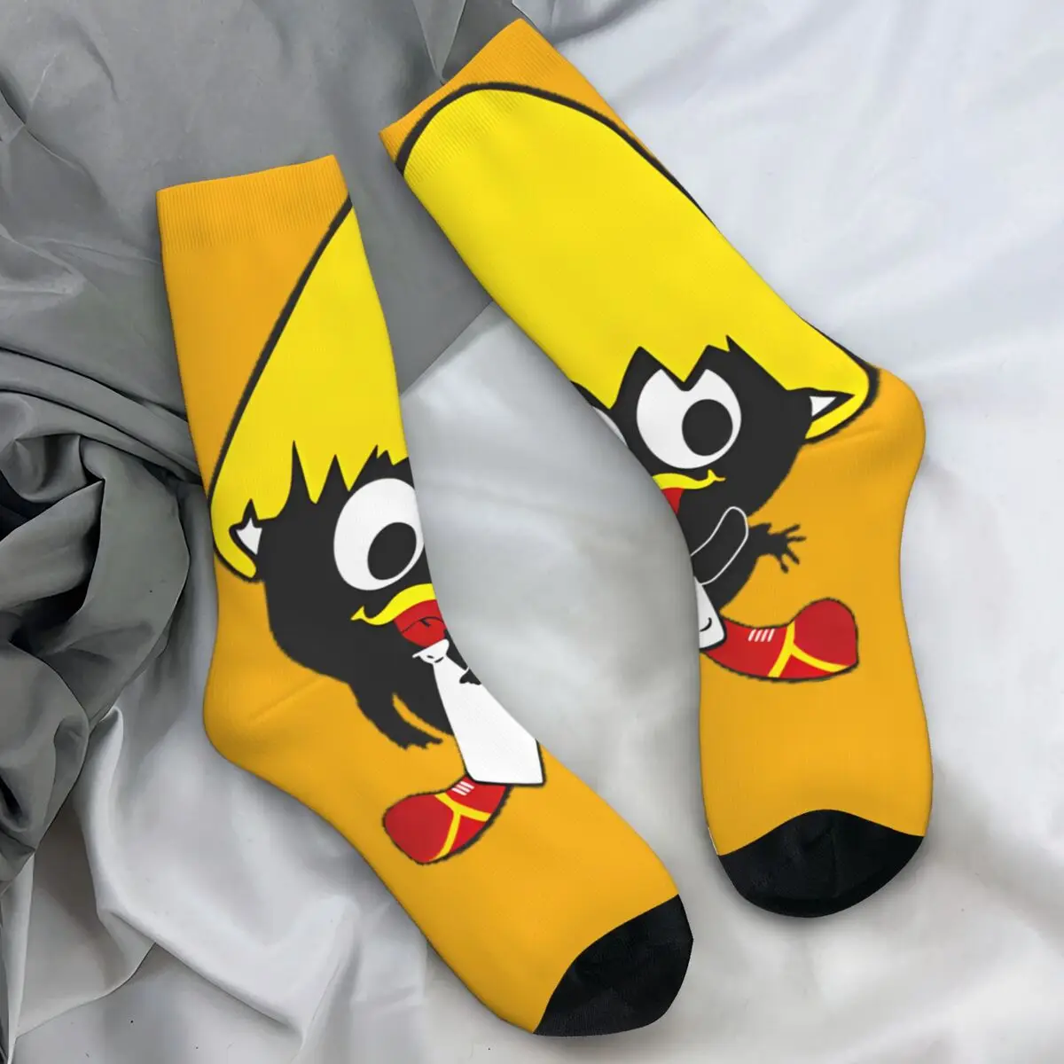 Calimero Anime Logo Stockings Graphic Harajuku Socks Winter Anti Skid Socks Men Running Soft Breathable Socks