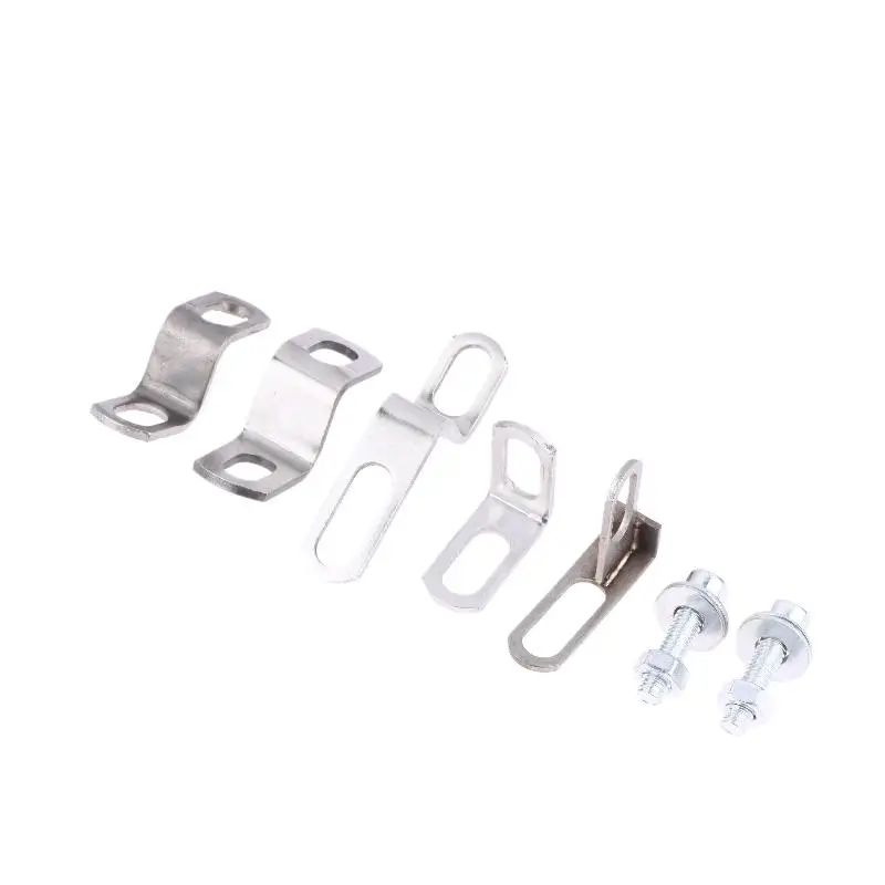 1/2/3PCS Z/L-Förmigen Motorrad Modifikation Auspuffrohr Klemmen Motorrad Auspuffrohr Halterung Edelstahl feste Halterung