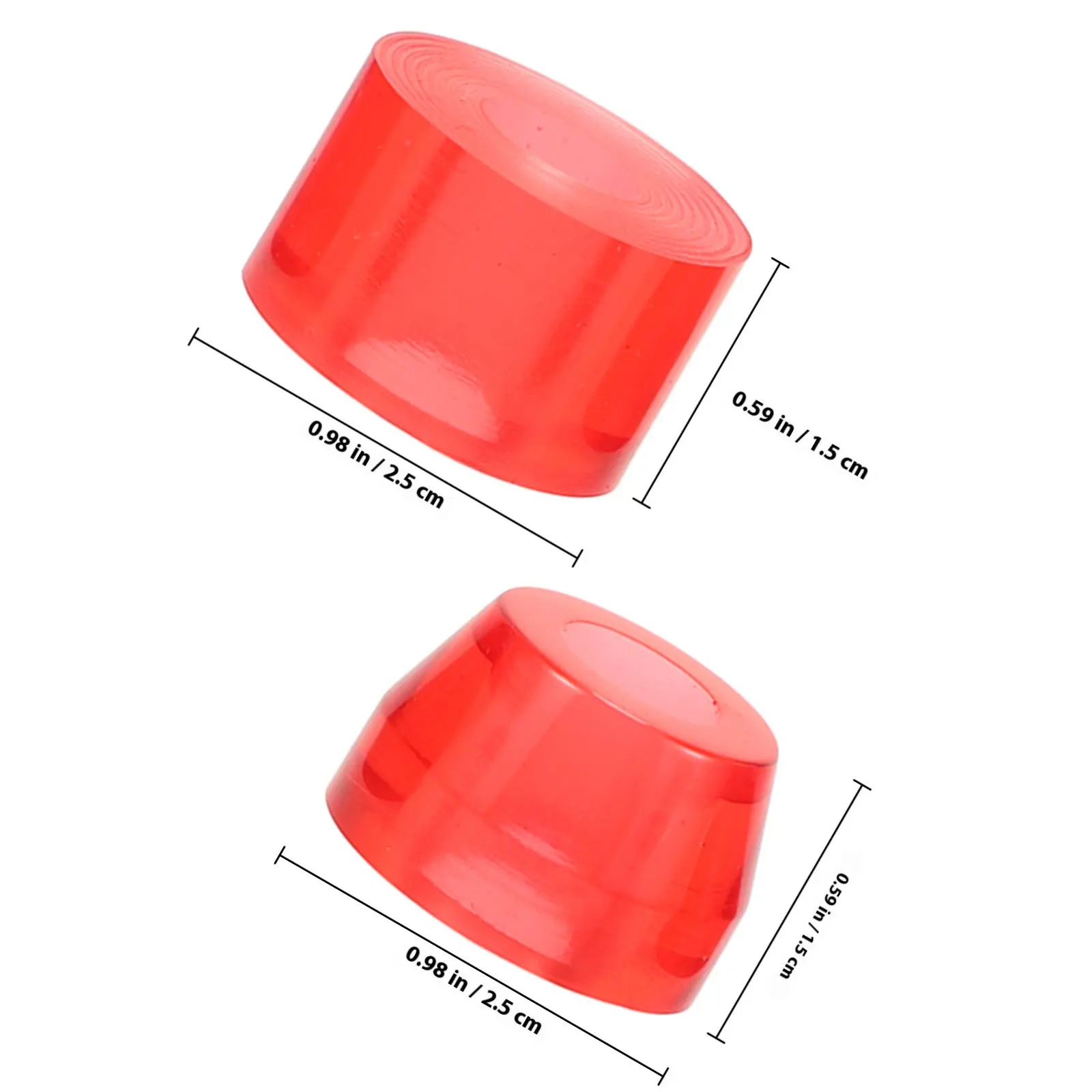 4Pcs Skateboard Shock Pads High Elastic PU Shock Absorber Cushions Stable Ride for Double Kick Four-Wheel Skateboards Longboards