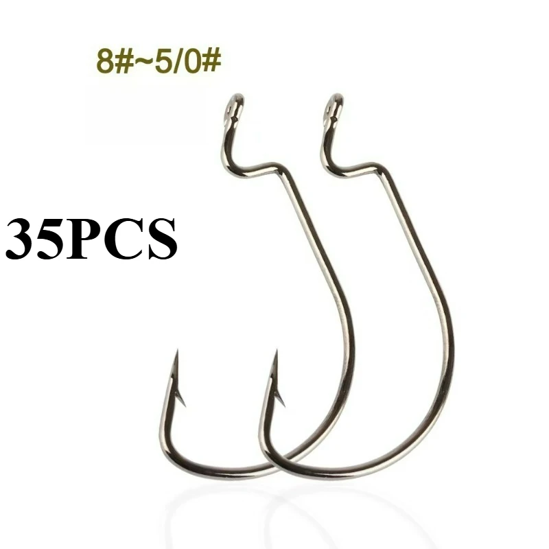 

30 PCS/Pack 3 Times Hardness Carbon Steel Wide-belted Curved Fishhook Soft Bait Barbs
