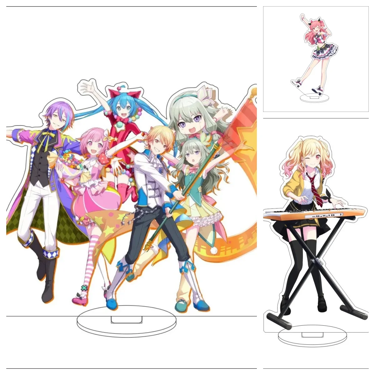 15cm-novo-anime-vocaloid-cosplay-acrilico-suporte-ornamentos-tengma-tsukasa-momoi-airi-kiritani-haruka-figura-suporte-presentes-de-natal