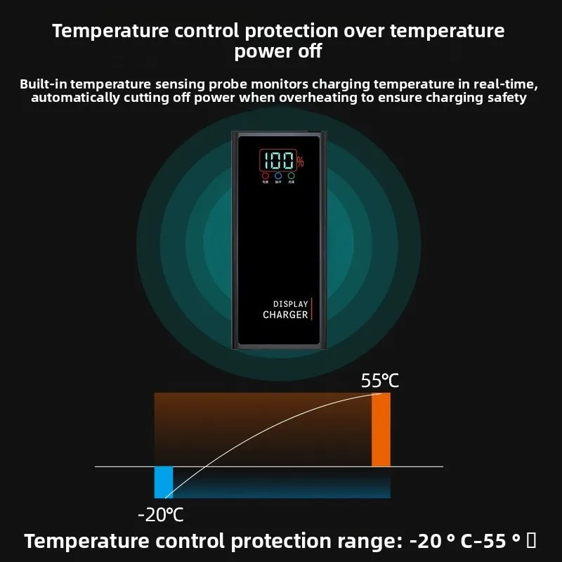 Charger lead-acid battery 48672V car smart, rechargeable power battery motorcycle