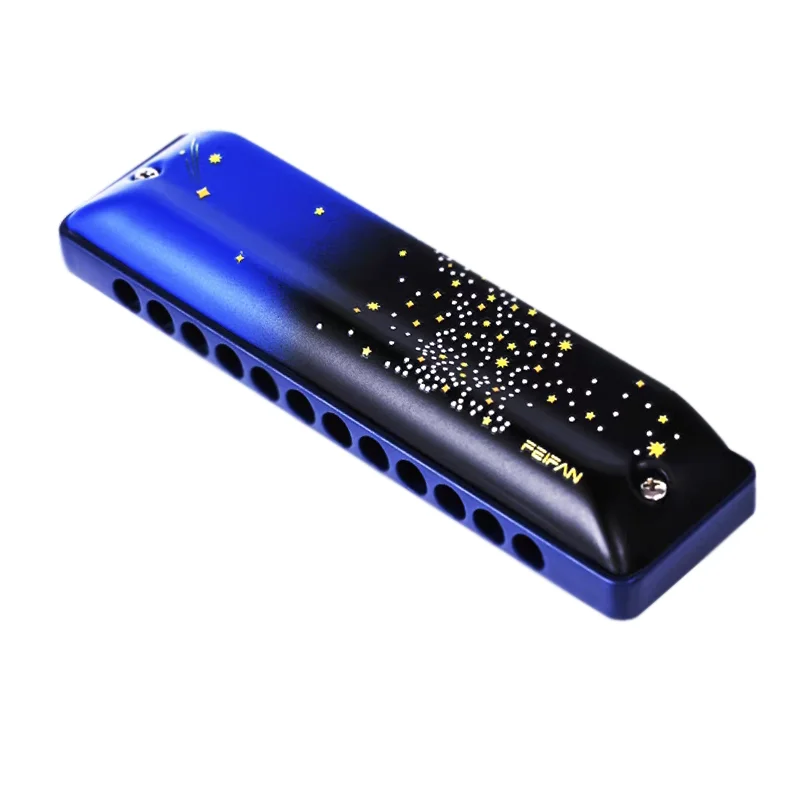 Harmonica Diatonic Feifan Fala Mouth Organ 12 Hole Professional Armonica Instrumentos Blues Harp Starry Sky Musical Instruments