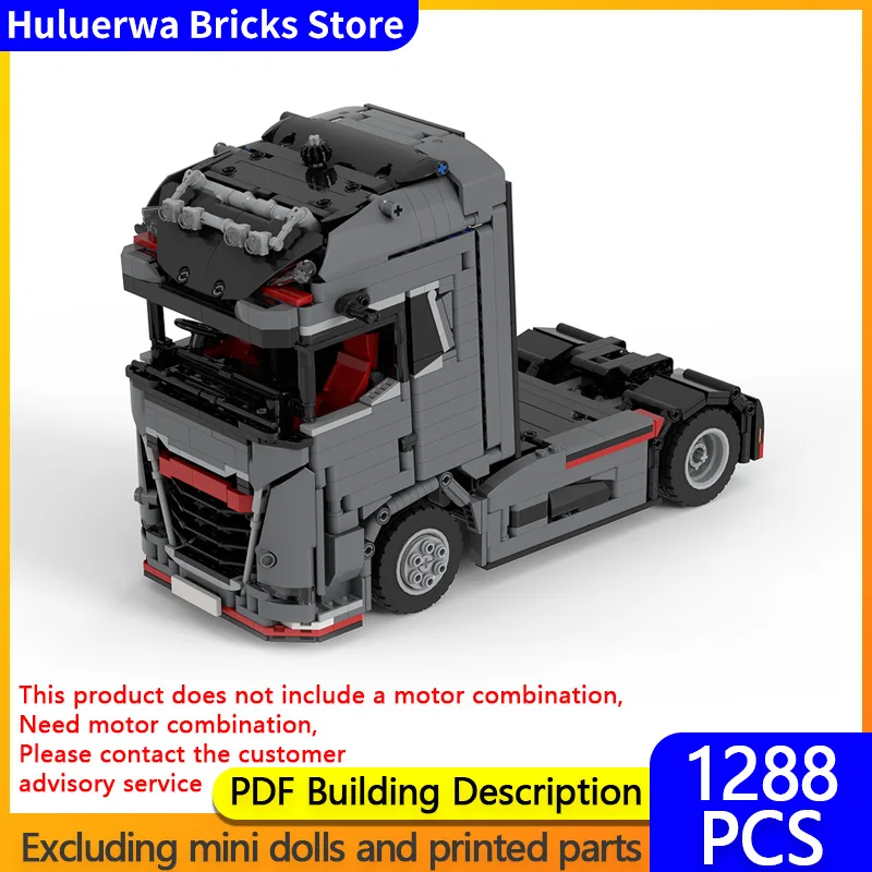 

Модель городской автомобиль MOC, строительные кирпичи XG, сверхмощный тягач, модульная технология, подарки, праздник, сборка, детские игрушки, костюм