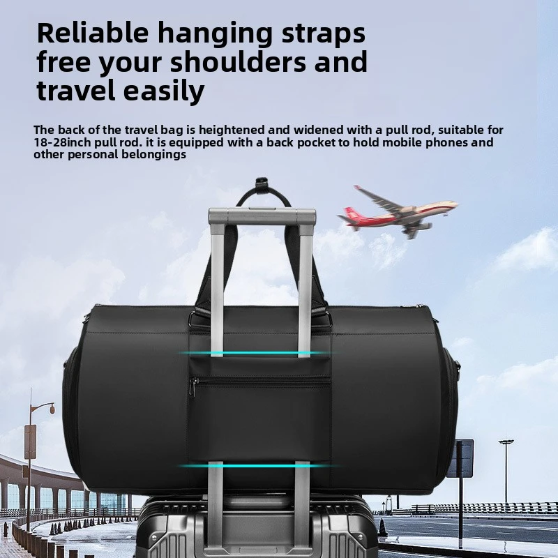 Men's Large Capacity Travel Bag Formal Suit Luggage Folding Storage Fitness Travel Portable