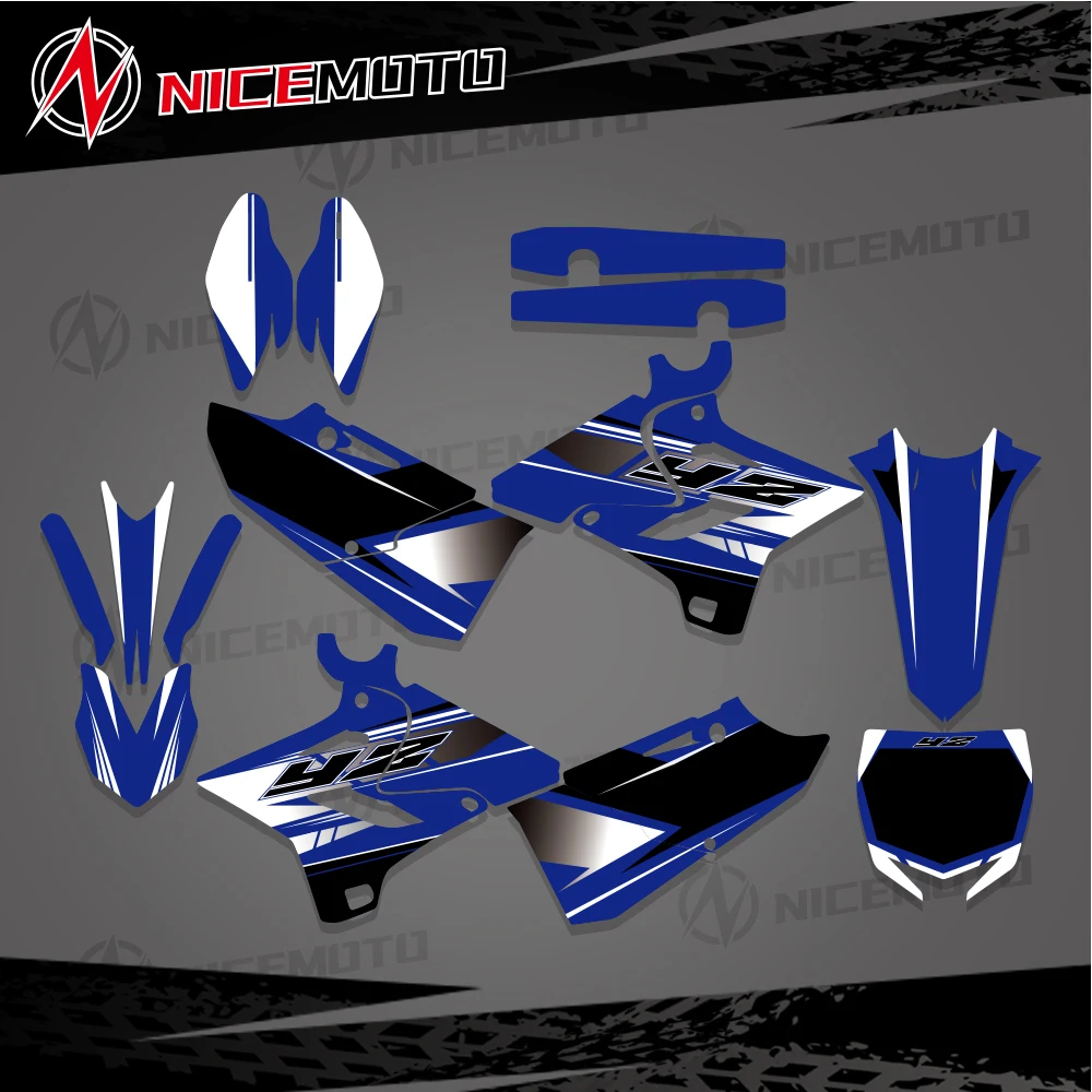 

NICEMOTO Custom Team графические фоны, наклейки, Набор наклеек для YAMAHA 2015 2016 2017 2018 YZ125-250