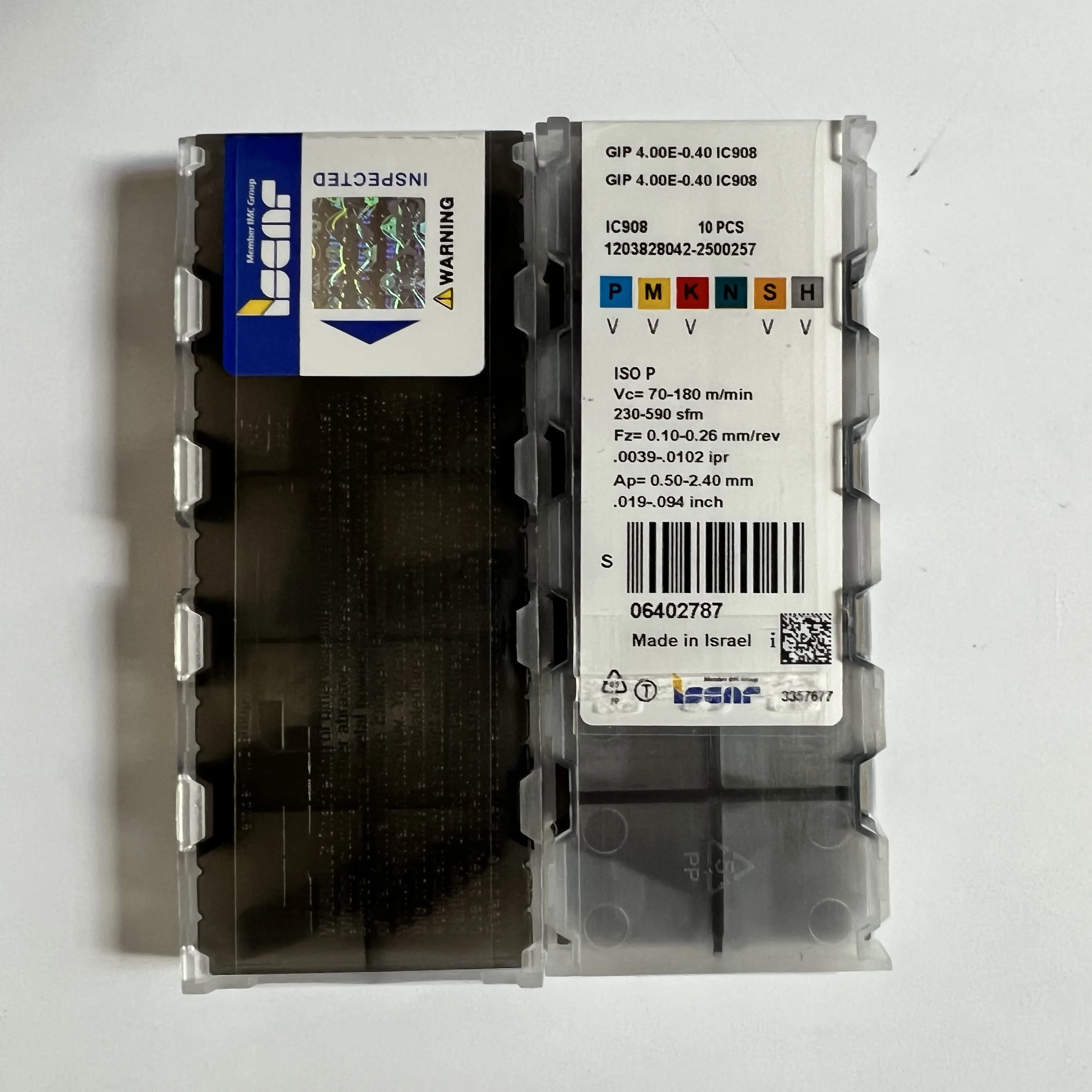 

Hard alloy cutting blades GIP4.00E-0.40 IC428