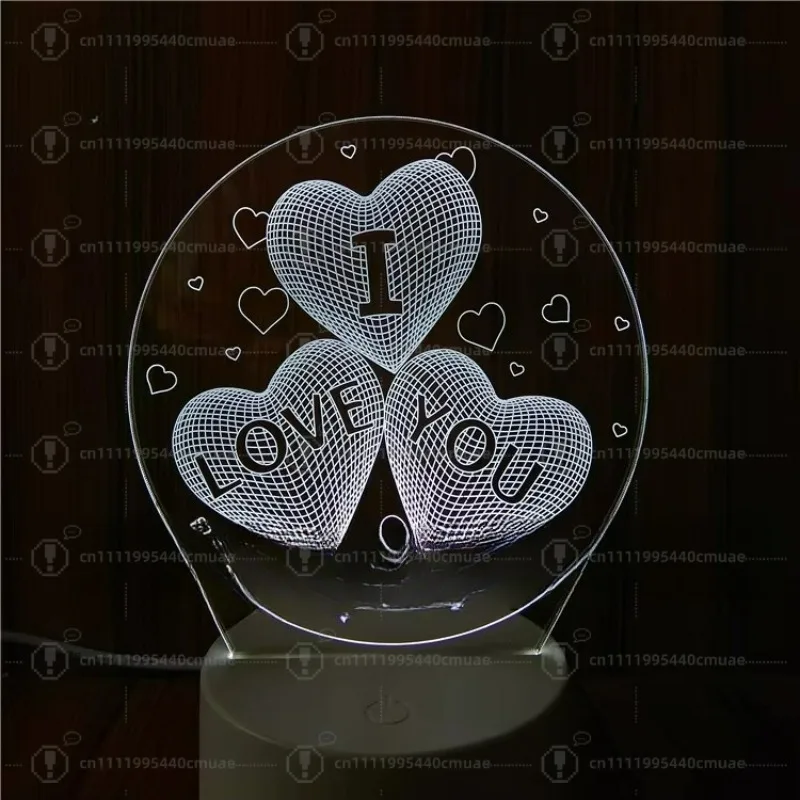 Custom Pattern Acrylic Light 3D Decorative Light Emitting Diode Children's Room 3D Night Light