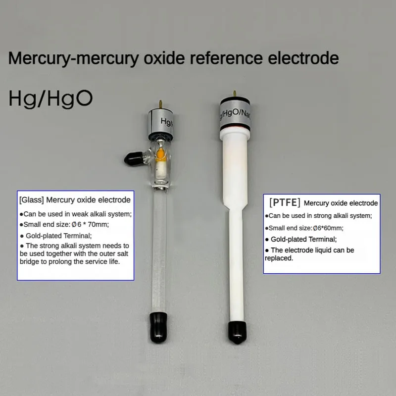 Mercury Oxide Reference Eletrodo, 4mm Personalizado, Ensino e Equipamentos Experimentais