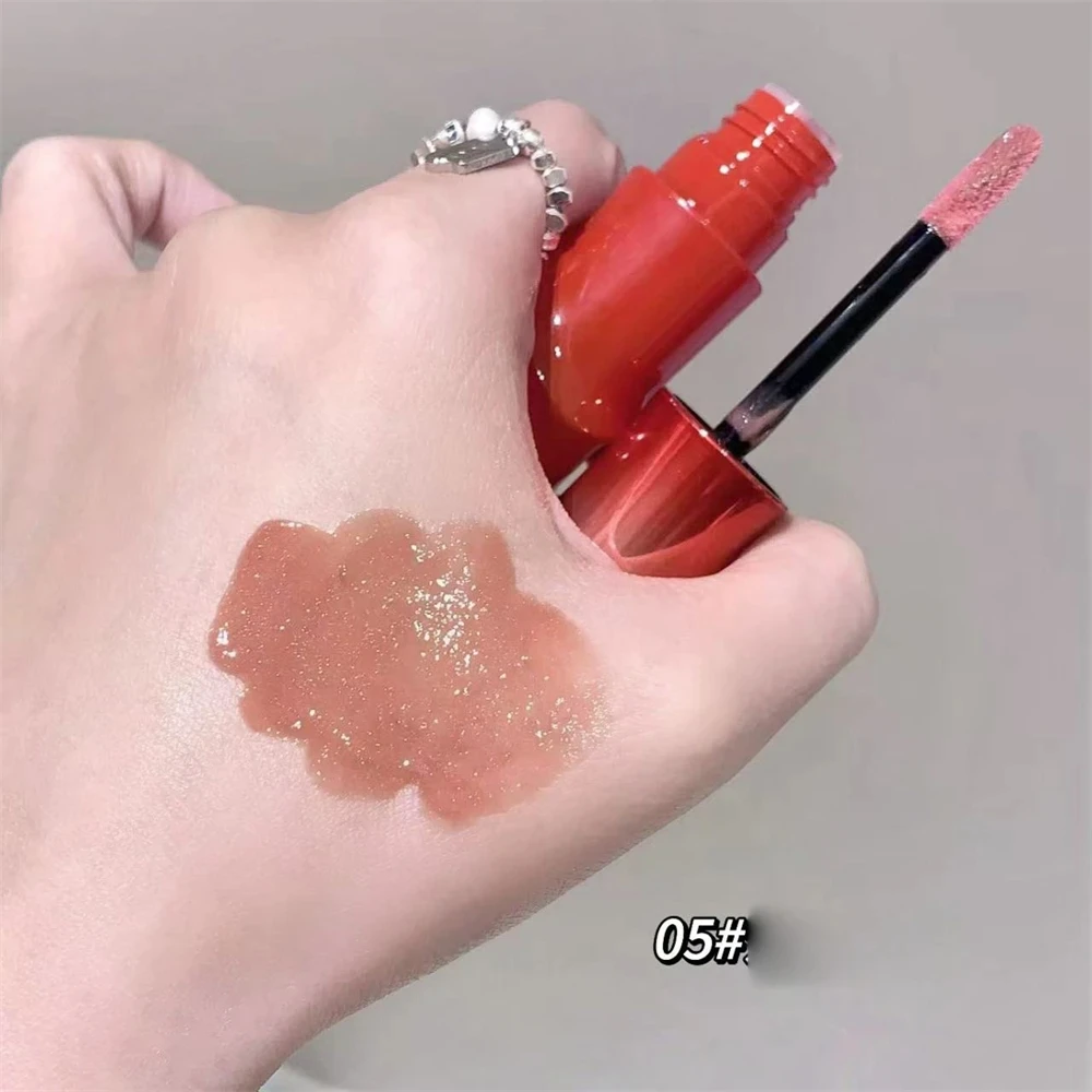 كريستال عارية رمادي لامع الشفاه وصمة عار مرآة الكورية الشفاه الصقيل شير عارية بريق الشفاه تينت مائي تألق طبطب ملمع الشفاه مستحضرات التجميل