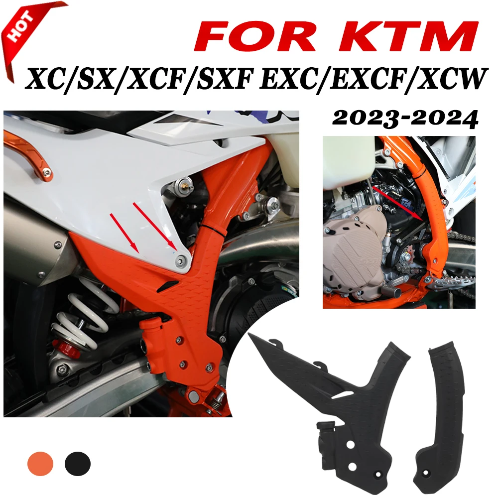 

For KTM EXC EXCF XCW 125 200 250 300 350 400 450 500 XC SX XCF SXF 2023 2024 EXC300 Motorcycle Frame Guards Covers Protector