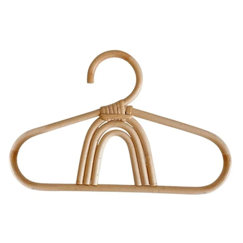 Natural Rattan Woven Garment Hanger Handcrafted Design For Closet Arrangement Bedroom Clothes Storage Indoor Scene Decoration