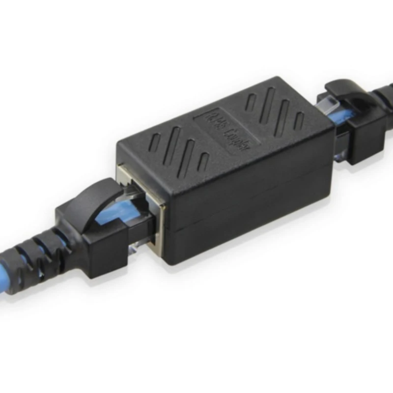 Złącze RJ45 1 na 2 Rozgałęźnik Kabla Sieciowego LAN Ethernet Adapter Rozdzielacz Interfejsu RJ45 Cat5/Cate6