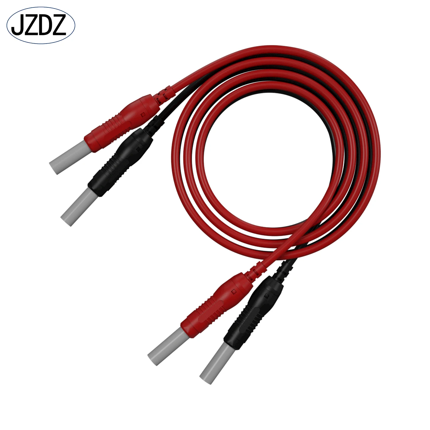 JZDZ 4MM Retractable Safety Banana Plug to Banana Plug Test Lead Red Black 1M Nickel Plated Copper Banana Plug J.70019