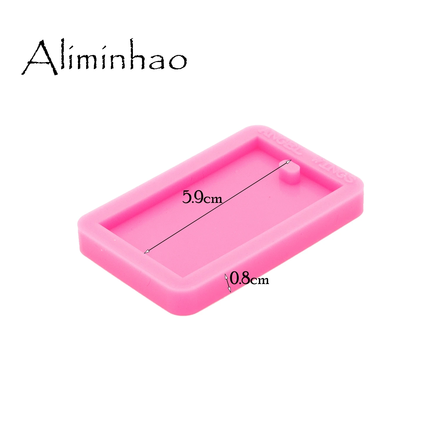 DY0575 Shiny Hologram Rectangle Keychain Mould Silicone Epoxy Resin Mold Necklace Jewellery DIY Making Pendant Casting - Image 6