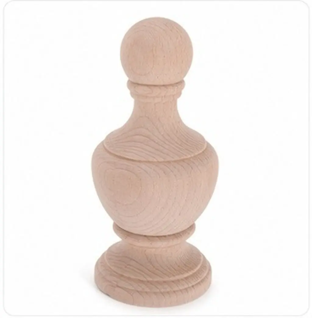Unfinished Wood Ball Newel Post Cap Large Round Column Decorative Stair Railing Finial Wooden Staircase Post Cap