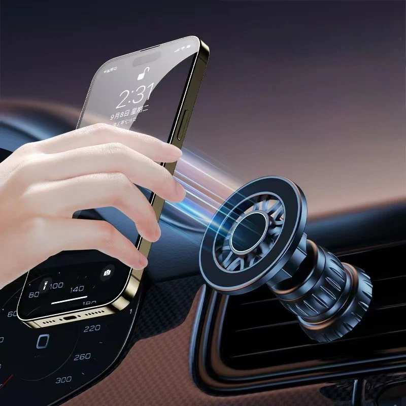 Magnetic Car Air Vent Phone Mount – 360° Rotation Strong Magnet Holder, Hands-Free for SUV/Sedan/Truck, Universal Fit