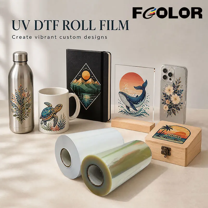 30cm High Tack UV DTF AB Film Transparent White UV DTF Sticker Film for Cosmetic Jar Perfume Bottle Custom Sticker Making