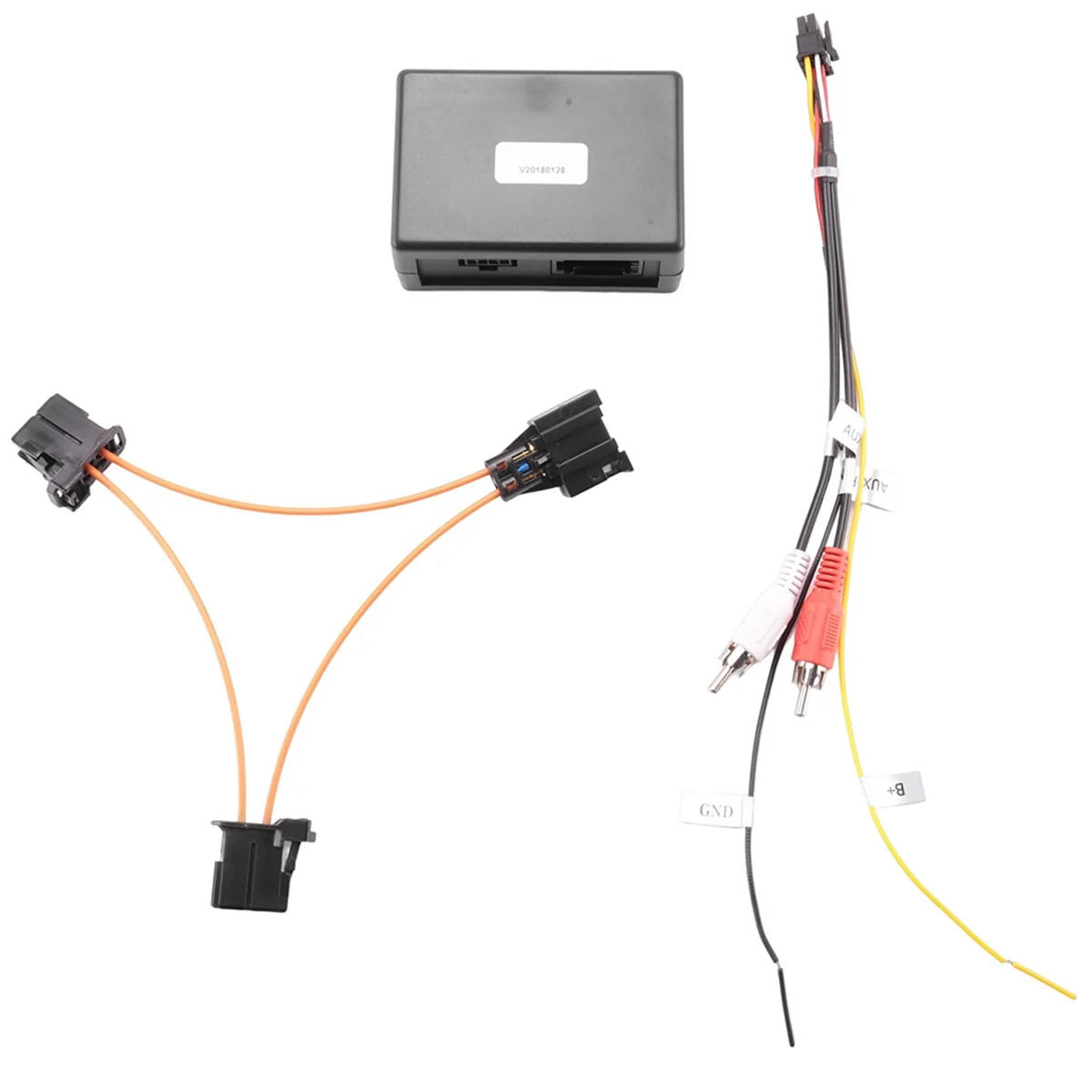 Entrada audio AUX externo, decodificador da fibra ótica, sistema 2G, Audi A6 A6L A8 Q7 2005-2009