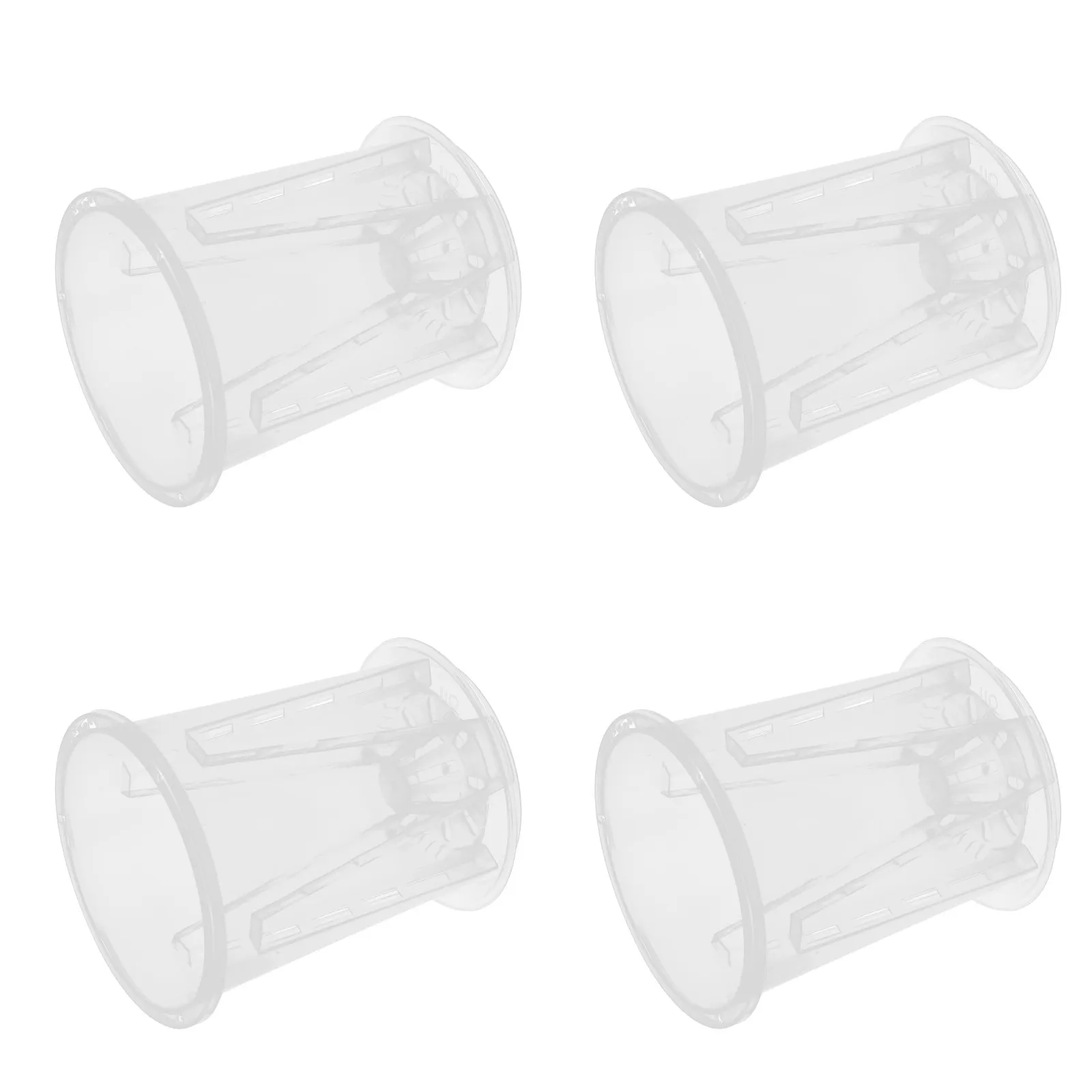 4Sets Clear Phalaenopsis Orchid Pots with Drainage Holes and Integrated Saucer for Root Aeration Healthy Growth Slotted Nursery