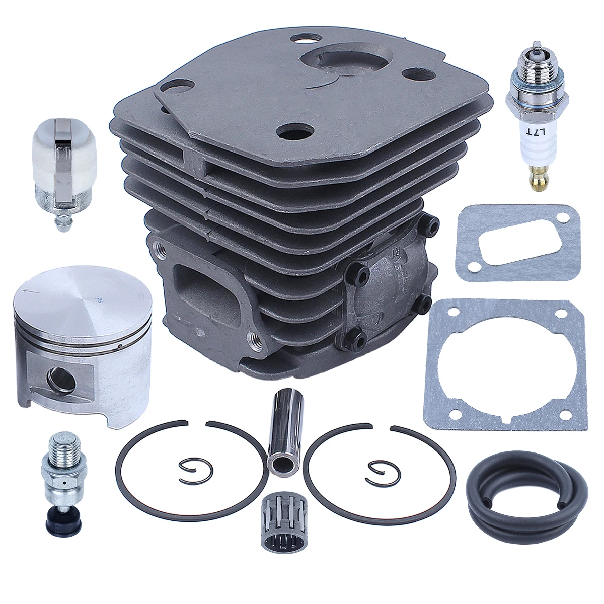 

Chainsaw Parts for Husqvarna 351 350 346XP EPA 345 340 with 45mm Big Bore Cylinder Piston Kits Decompression Valve Fuel Line