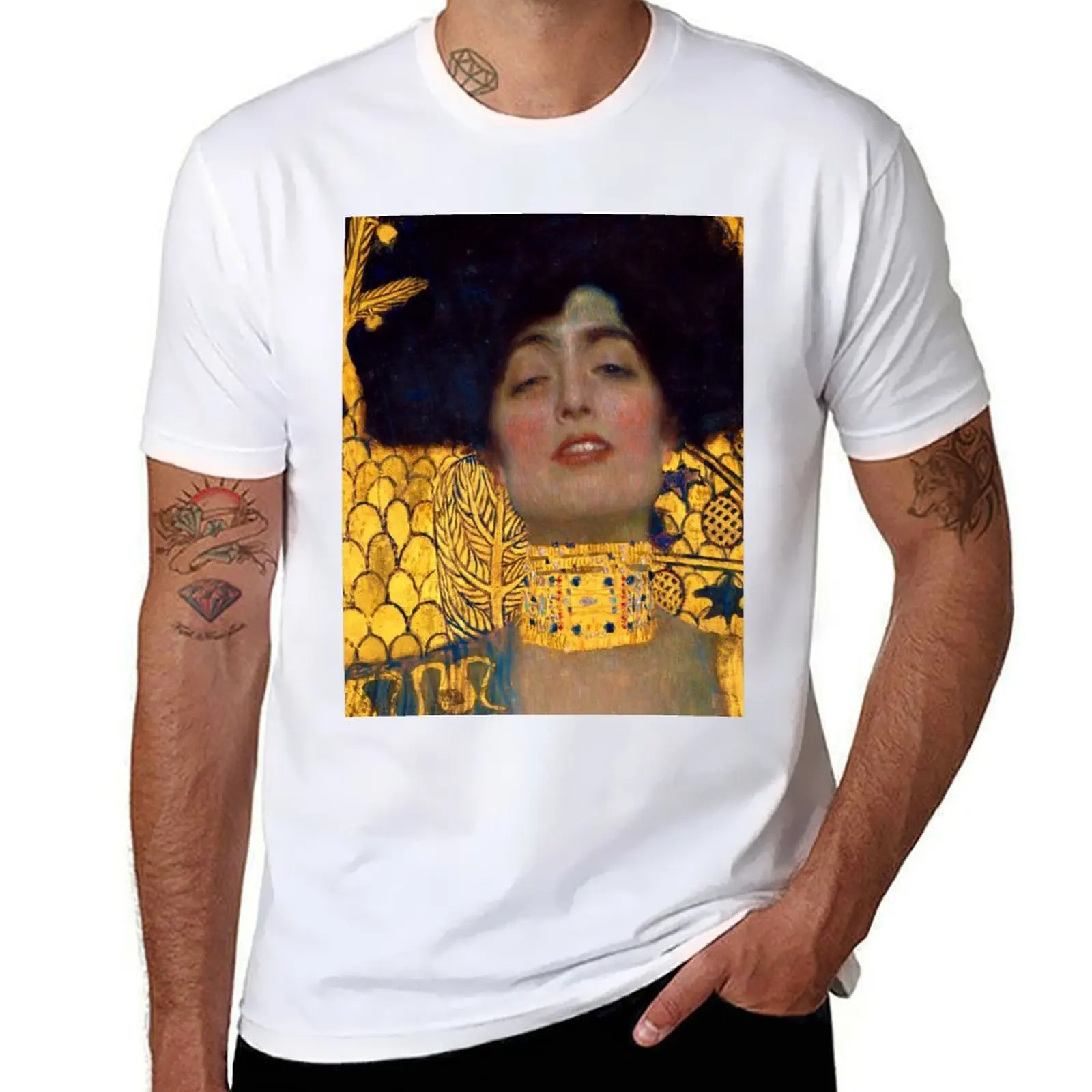 

shirts Gustav T-Shirt cotton Judith designer shirt 100% man Klimt t t I, 1901