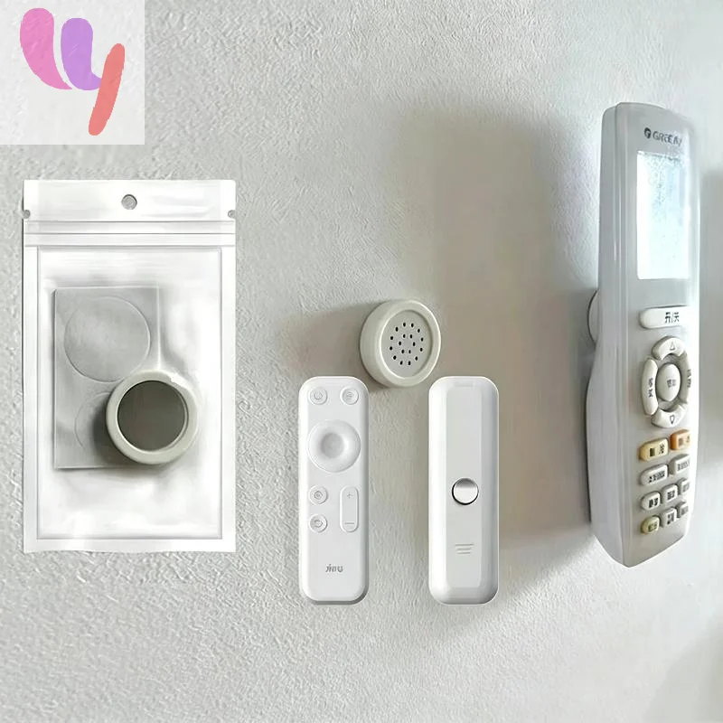 Hot Sale 3/6Pcs White No Drill Magnetic Remote Holder Wall Mount For TV/AC/DVD Remotes Space-Saving Design