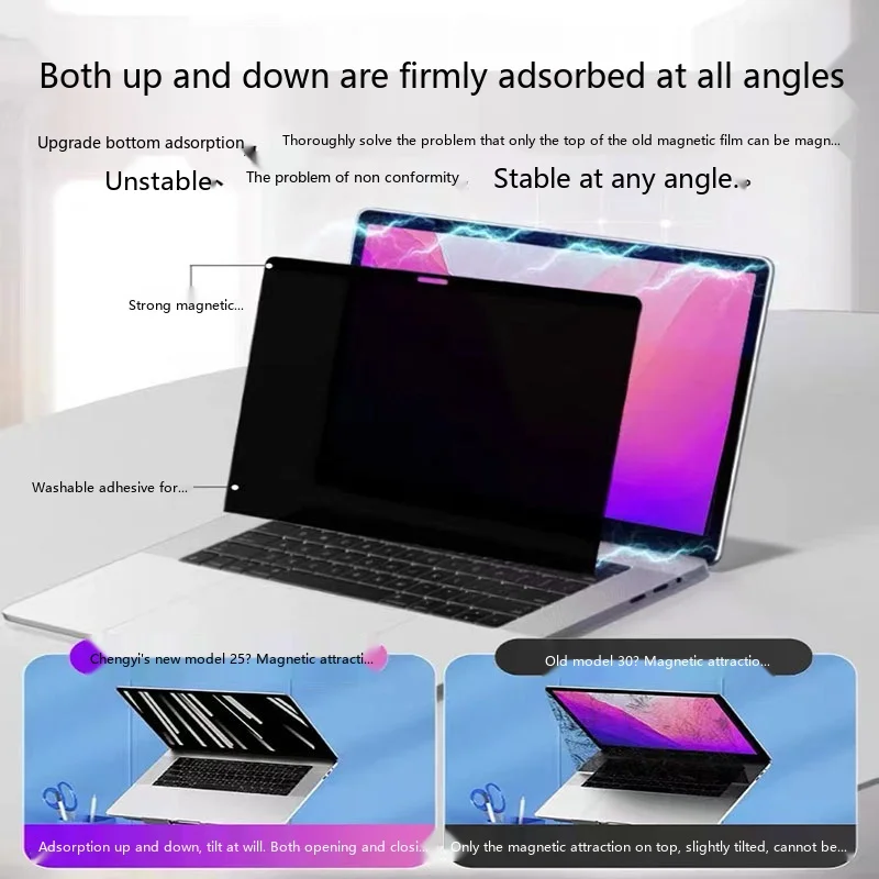 Magnetischer Sichtschutzfilter für MacBook 13-16 Zoll, abnehmbarer Anti-Spionage-Schutz – Detail 3